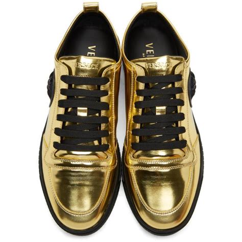 versace gold medusa shoes price